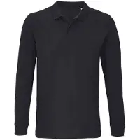 Sol Unisex Adult Planet Poloshirt met lange mouwen (Zwart)