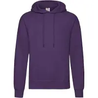 Fruit Of The Loom Unisex Volwassenen Klassiek Sweatshirt met capuchon (Paars)