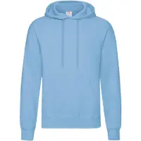 Fruit Of The Loom Heren Sweatshirt Met Capuchon / Hoodie (Hemel Blauw)