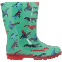 Mountain Warehouse Kinder/Kinder Splash Dinosaurus Lichtgevende Wellington Laarzen (Groen)