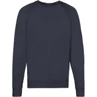 Fruit Of The Loom Unisex Lichtgewicht Raglan Sweatshirt voor volwassenen (Deep Navy)
