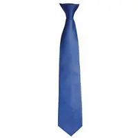 Premier Herenmode "Kleuren" Work Clip On Tie (Middenblauw)