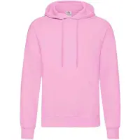 Fruit Of The Loom Unisex Volwassenen Klassiek Sweatshirt met capuchon (Lichtroze)