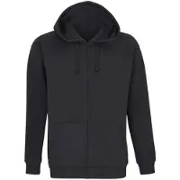 Sols Unisex Carter Full Zip Hoodie voor volwassenen (Zwart)