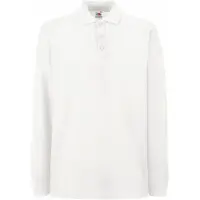 Fruit Of The Loom Heren Premium Poloshirt Met Lange Mouwen (Wit)