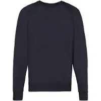 Fruit Of The Loom Heren Lichtgewicht Raglan Sweatshirt (240 GSM) (Donker Marine)