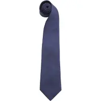 Premier Mannen 'Kleuren' Effen Mode / Zakelijke Stropdas (Marineblauw)