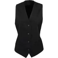 Premier Vrouwen/Dames Gevoerde Waistcoat (Zwart)