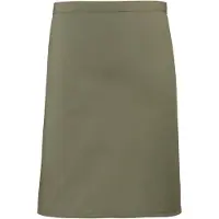 Premier Dames/Dames Mid-Length Apron (Pakket van 2) (Olijf)