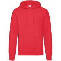 Fruit Of The Loom Unisex Volwassenen Klassiek Sweatshirt met capuchon (Rood)