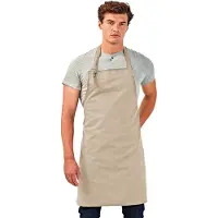 Premier Unisex Calibre Heavy Cotton Canvas Bib Apron (Pakket van 2) (Natuurlijk)