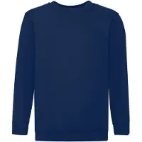 Fruit Of The Loom Childrens Unisex Set In Sleeve Sweatshirt (Marine)