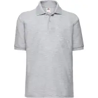 Fruit Of The Loom Kinder/Kinder 65/35 Effen Piqué Poloshirt (Heide Grijs)