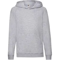 Fruit Of The Loom Kinderen Unisex Lichtgewicht Sweatshirt Met Capuchon / Hoodie (Heather Grijs)