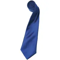 Premier Satijnen stropdas voor volwassenen (Marineblauw)