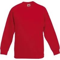 Fruit Of The Loom Kinder Unisex Trui Met Raglan Mouwen (2 stuks) (Rood)