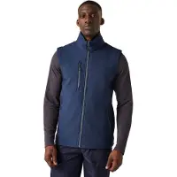 Regatta Heren Navigate Softshell 2-laags bodywarmer (Marine/Seal Grijs)