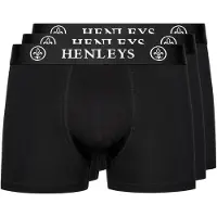 Henleys Heren McBlacken Boxershorts (Set van 3) (Zwart)