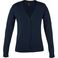 Sols Vrouwen/dames Golden V Neck Cardigan (Marine)