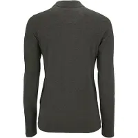 Sols Dames/dames Perfecte Lange Mouw Pique Polo Shirt (Houtskool mergel)