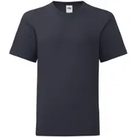 Fruit Of The Loom Iconisch T-shirt Kinderen / Kinder (Donker Marine)