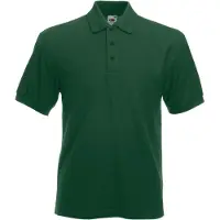 Fruit Of The Loom Heren 65/35 Heavyweight Piqué Poloshirt Korte Mouwen. (Bottle Groen)