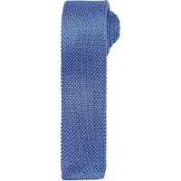 Premier Heren Slanke structuur gebreide effect stropdas (Pakket van 2) (Middenblauw)