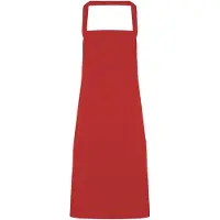 Premier Dames/Dames Slim Apron (geen Zak) / Werkkleding (Pakket van 2) (Rood)