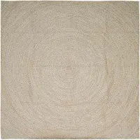 vidaXL Vloerkleden Natuurlijk en Wit 240 x 240 cm Jute