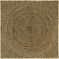 vidaXL Gebied Tapijt Zwart 160 x 160 cm Jute