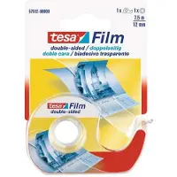TESA Tape tesafilm dubbelzijdig 12mmx7 | 5m transparant met dispenser | 10 stuks