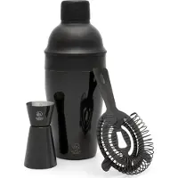 Leopold Vienna - Cocktail set Acolon 3-delig zwart (cocktail shaker, strainer, pipet) cadeau giftset