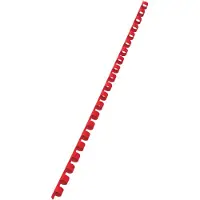 GBC Bindrug 8mm 21rings A4 rood 100 stuks - 2 stuks