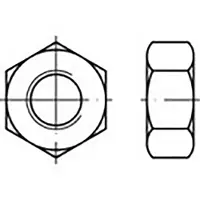 Toolcraft TO-6860736 Zeskantmoeren M6 DIN 934 Staal 1000 stuk(s)