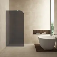 Wiesbaden Inloopdouche Curvea 100x200 cm 8 mm Nano Rookglas
