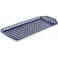 Bunzlau Castle Cakeschaal Oblong Blue Eyes (14,5 x 31,5 cm)