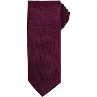 Premier Heren Micro Wafel Formele Work Tie (Aubergine)
