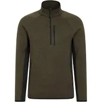 Mountain Warehouse Heren Treston Fleece Top (Kaki Groen)
