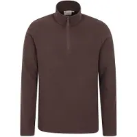 Mountain Warehouse Heren Camber II Half Zip Fleece Top (Bruin)