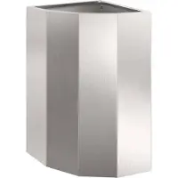 vidaXL Hoek Plantenbak zilver 30 x 30 x 50 cm Roestvrij staal