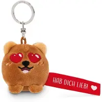 Nici Sleutelhanger beer “Love you!” rood 5cm