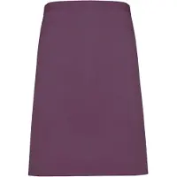 Premier Dames/Dames Mid-Length Apron (Pakket van 2) (Aubergine)