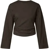 Pieces Shirt 'PCAlli' donkerbruin