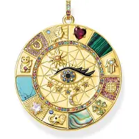 Thomas Sabo Hanger, Hanger Amulet Magische Gelukssymbolen, (Sterling zilver 925, Email)