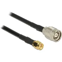 DeLOCK SMA (m) - RP-TNC (m) kabel - RG58 - 50 Ohm / zwart - 5 meter