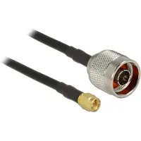 DeLOCK N (m) - SMA (m) kabel - CFD200/RF200 - 50 Ohm / zwart - 2,5 meter