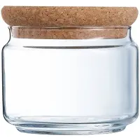 Luminarc Pure Jar - Voorraadpot met Kurk Deksel - 0,5L - Glas - (set van 3).