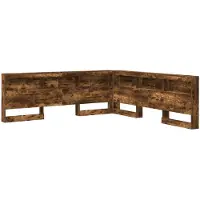 vidaXL Opberghoofdbord Rook Eiken Bewerkt hout