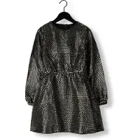 NIK&NIK A-lijn jurk met pailletten zwart Meisjes Polyester Ronde hals Effen - maat 152