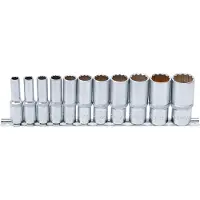 Bgs Doppenset twaalfkant, diep 3/8 inches 11 delig